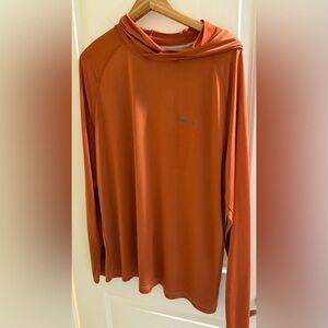 Rust Orange Long Sleeve Hoodie